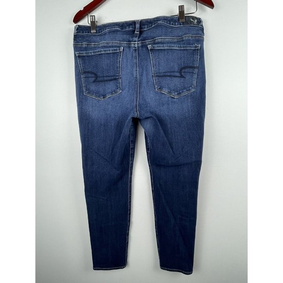 american Eagle High Rise Jeggins Womens sz 14 short skinny 360 Super Stretch - Picture 2 of 4